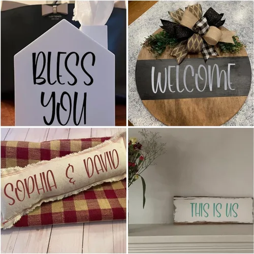 Miniatura 2 de Plantillas de letras del alfabeto de 4 pulgadas para pintar, paquete de 42 plantillas de letras y números con letreros para pintar sobre madera