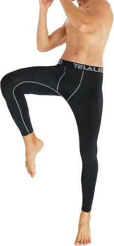 Miniatura 6 de TELALEO Paquete de 6, 5 o 4 pantalones de compresión para hombre, mallas deportivas, de rendimiento atlético, capa base, entrenamiento, correr