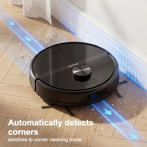 Miniatura 2 de Robot aspirador con vaciado automático, robot aspirador y trapeador, trapeador de bordes FlexiArm, succión de 5000 Pa, sistema dual cero enredos