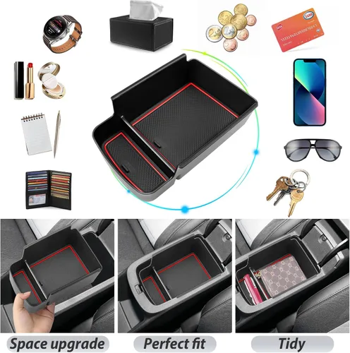 Miniatura 2 de SKTU Para Chevrolet Trax 2024 2025 2026 Organizador de Consola Central 2024 2025 2026 Bandeja de Consola Chevy Trax Caja de Almacenamiento de Trax