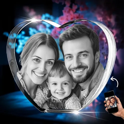 Miniatura 12 de Cristal de corazón 3D