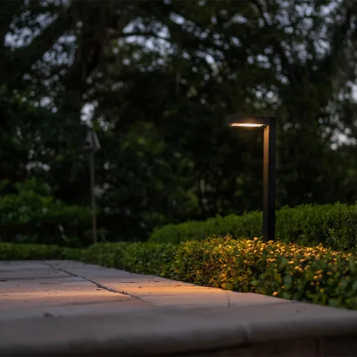 Miniatura 4 de VOLT Modernelle - Luz de camino de latón de 12 V de ancho (negro) para iluminación de paisaje de bajo voltaje en caminos al aire libre, pasarela