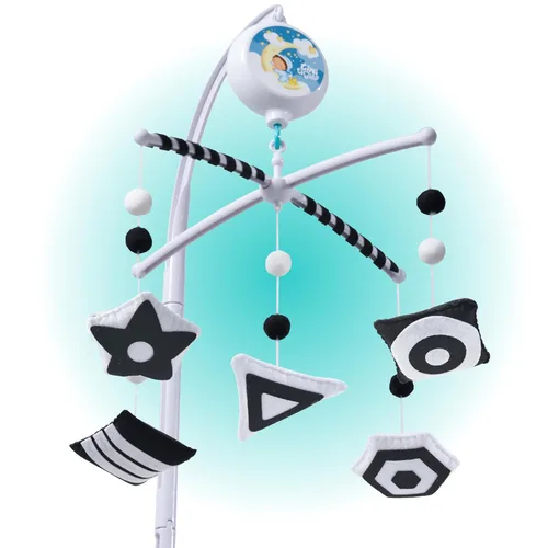 Montessori Mobile Baby para cuna (TINITIGIES) - Móvil en blanco y negro que da estimulación visual para involucrar a tu recién nacido, móvil para