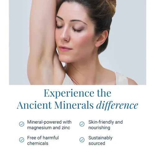 Miniatura 4 de Ancient Minerals Crema desodorante natural, aroma a eucalipto y menta, sin aluminio, desodorante vegano para mujeres y hombres con magnesio, zinc