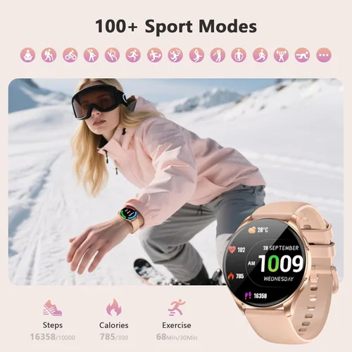 Miniatura 5 de Blackview Smart Watch for Women(Make/Answer Calls), 1.43''AMOLED Touchscreen Fitness Tracker with 100+ Sports Modes, Heart Rate/SpO2/Sleep Monitor/2