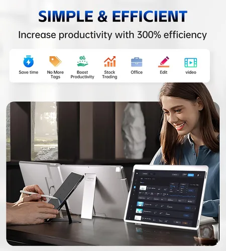 Miniatura 6 de Extensor de Pantalla Triple para Portátil de 15.6, Extensor de Monitor para Portátil con Pantalla Izquierda de Rotación 360°, Monitor Triple Plug