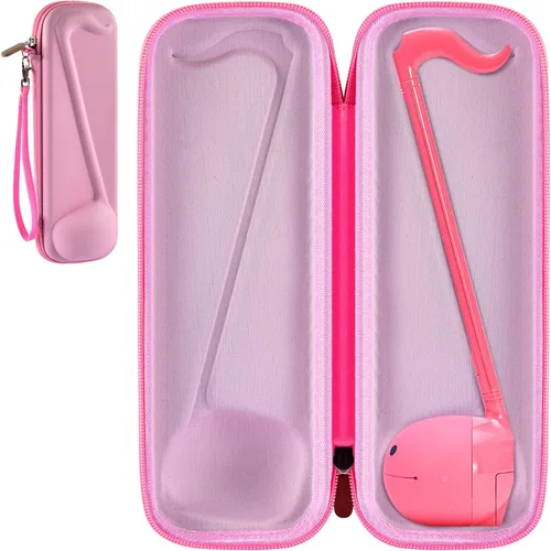Funda compatible con Otamatone [Edición en Inglés] Instrumento musical electrónico japonés sintetizador portátil, soporte de almacenamiento de Rosa