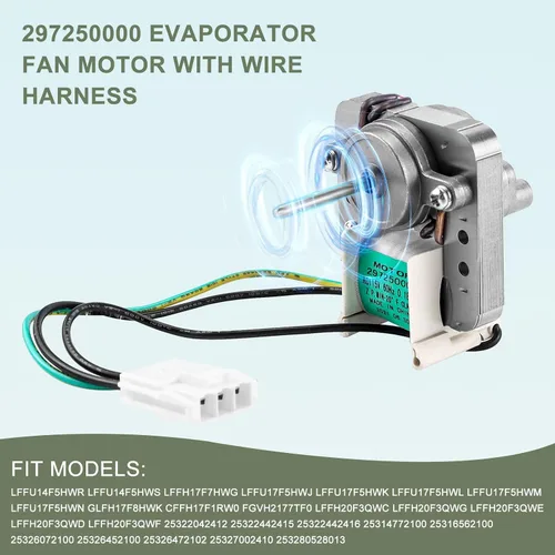 Miniatura 3 de Motor del ventilador del evaporador del refrigerador 297309000 297250000 compatible con Cro-sley Frigid-aire Elec-trolux Ken-More refrigerador