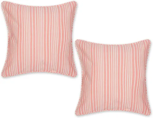 Miniatura 26 de DII Colección de fundas de almohada, algodón reciclado, cremallera oculta, 18x18, Dobby Plus, blanco roto, 2 piezas