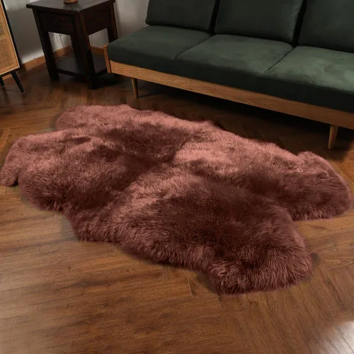 Miniatura 30 de IRIWOOL Alfombra de piel de oveja auténtica de alta calidad, piel de oveja australiana, esponjosa, de lujo, natural, de piel de cordero esponjosa