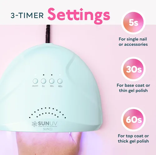 Miniatura 3 de SUNUV SUNONE - Secador de uñas, guantes de luz UV para uñas de gel, sin dedos, UPF 50+, guantes anti UV para lámpara de gel, secadora de uñas