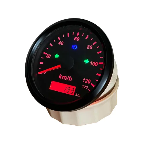 Miniatura 3 de ELING Velocímetro GPS impermeable 77.7 mi/h para motos de nieve motocicleta ATV UTV 85MM dimensión 12V 24V