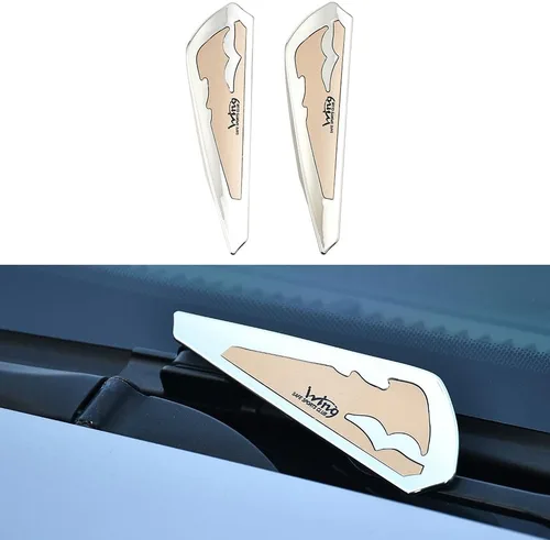 Miniatura 15 de JSCARLIFE 1 par de limpiaparabrisas de coche con soporte para parabrisas, limpiaparabrisas con alerón (Negro/2)
