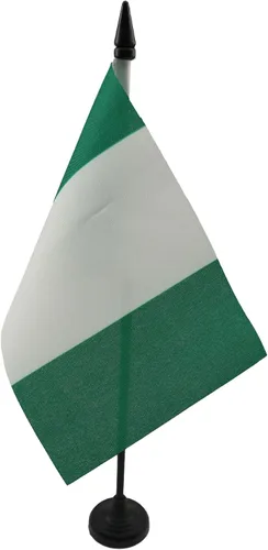 Miniatura 9 de AZ FLAG Sierra Leone Bandera de mesa 5'' x 8'' - Bandera de escritorio de Sierra Leona 21 x 14 cm - Bastón y base de plástico negro