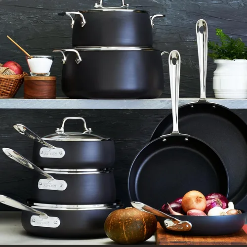 Miniatura 2 de All-Clad HA1 - Juego de utensilios de cocina anodizados duros antiadherentes, 13 piezas, apto para horno de inducción y asador seguro hasta 500°F