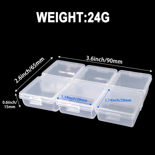 Miniatura 2 de Aventik - Caja de aparejos de pesca, 2 unidades, cajas de plástico, organizador de almacenamiento de pesca (caja de gancho-6C)