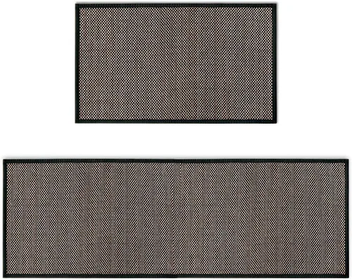 Miniatura 18 de Artoid Mode Juego de 2 alfombras y tapetes de cocina lavables, de goma antideslizante, absorbentes, para el frente del fregadero, 17 x 29 y 17 x 47