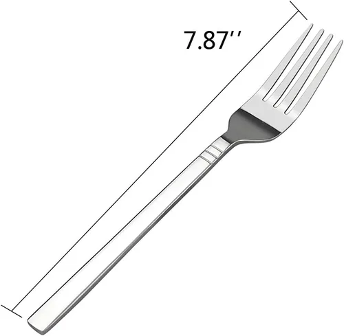 Miniatura 2 de Tenedor de cena de acero inoxidable, 12 piezas, 7.87 pulgadas