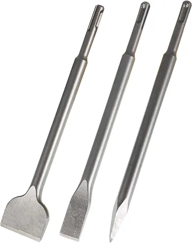 Miniatura 3 de ALL-CARB Juego de 6 brocas de acero 40Cr para hormigón – Brocas de martillo giratorio que incluyen cincel de punta, cinceles planos de 0.787 in