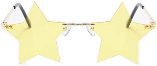 Miniatura 2 de ENTHYI Gafas de sol con forma de estrella sin montura para mujereshombres, para fiestas, personalidad, pentagrama