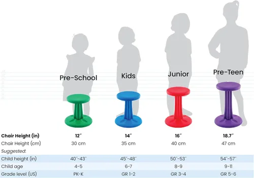 Miniatura 8 de Silla bamboleante para niños y adolescentes, para una experiencia activa donde los niños ya no tendrán que sentarse fijamente, "el mejor asiento