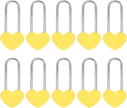 Miniatura 55 de Candado de amor VeYocilk de 3.5" 50mm en forma de corazón, candado de corazón negro para deseos de amor, ideal para bodas, San Valentín