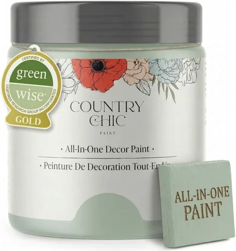 Miniatura 42 de Country Chic Pintura todo en uno estilo tiza para muebles, gabinetes, decoración del hogar, ecológica, acabado mate, imprimación incorporada y capa