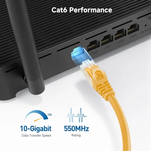 Miniatura 43 de Cable Matters 10Gbps 5-Pack de cables Ethernet Cat 6 cortos sin enganches - 1 pie, cable Cat 6, cable Cat6, cable Ethernet, blanco