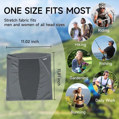 Miniatura 7 de OZERO Protección solar para la cara, polaina para el cuello, bufanda transpirable y refrescante para actividades al aire libre de verano