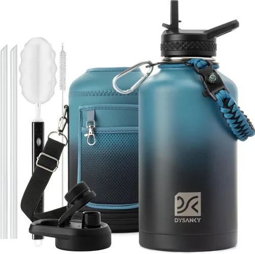 Miniatura 25 de DYSANKY Botella de agua aislada de 32 onzas, metal al vacío de acero inoxidable grueso, jarra de agua deportiva portátil para gimnasio y senderismo