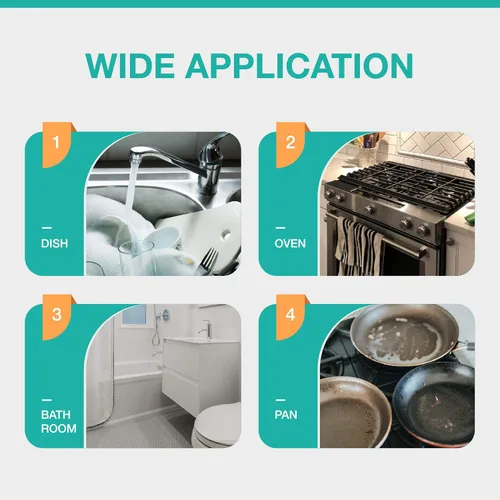 Miniatura 5 de Repuestos Dishwand - Cabezales de esponjas de repuesto – Reemplazo de varita de platos antiarañazos, dispensador de cepillos de puntos de fregado