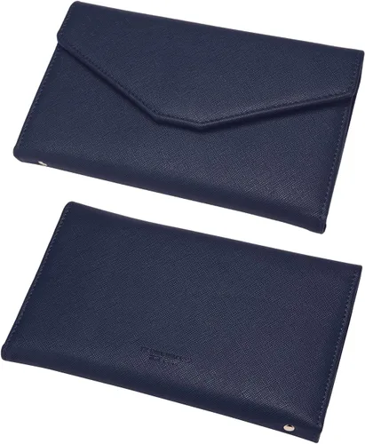 Miniatura 73 de Zoppen - Billetera de viaje con bloqueo RFID multiusos (Ver.4) Portatarjetas de pasaporte y vacunas, organizador de documentos de tres pliegues