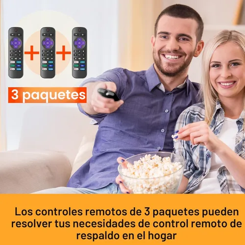 Miniatura 7 de Paquete de 3 controles remotos de repuesto para Roku TV, compatible con todos los TCL Roku/Hisense Roku/Onn Roku/Sharp/Philips Roku