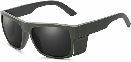 Miniatura 16 de Lentes de sol de seguridad para hombre, negro mate, lentes de sol de seguridad polarizados, cumplen con las normas ANSI Z87+, protección UV