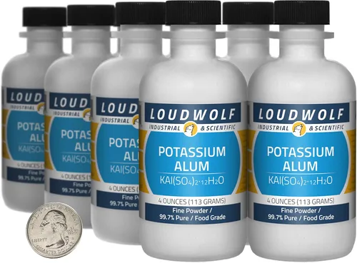 Miniatura 7 de Alumbre de potasio / 1 libra / 4 botellas / 99.7% puro grado alimenticio / polvo fino