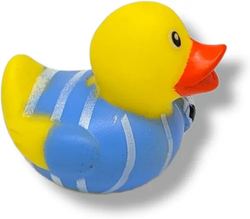 Miniatura 6 de Patos de goma con temática deportiva (2 pulgadas) (paquete de 12) lindos juguetes de piscina para bañera o bañera (fútbol)