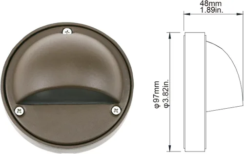 Miniatura 5 de Lumina Lighting® Luces LED de 2 W para terraza (paquete de 2) Luces de bajo voltaje para cubierta de paisaje impermeables – 12 V 3000 K