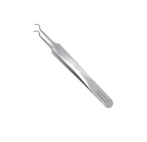 Pinzas para puntos negros, extractor de comedia quirúrgica y astillas con punta de acero curvada, herramienta ideal para eliminar manchas y acné,