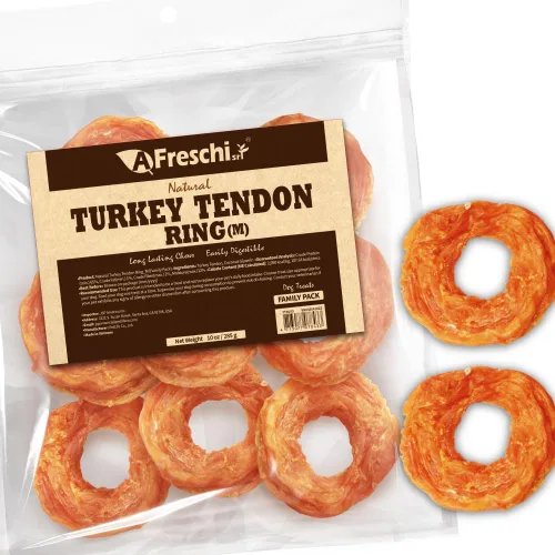 Miniatura 22 de AFreschi - Premios masticables de tendón de pavo para perros y cachorros, Signature Series, ingrediente de EE. UU., hipoalergénico, fácil