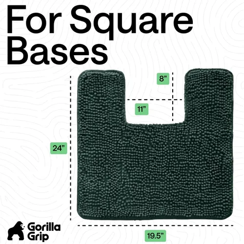 Miniatura 347 de Gorilla Grip - Tapete de baño de felpilla gruesa, suave y absorbente, secado rápido, de microfibra, con reverso de caucho, para piso de ducha, Nube