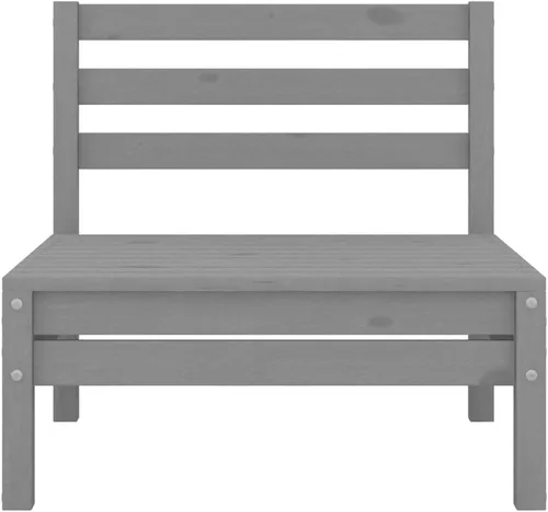 Miniatura 3 de Ensemble Salon de Jardin 3 Pièces y Pin Massif Gris Modulaire Compact Pour Terrasse Balcon, Meuble d'Extérieur Durable y Confortable con Mesa