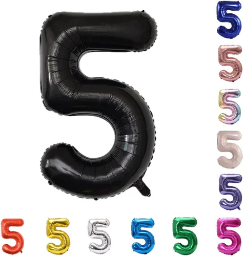 Miniatura 175 de YPSelected Globo grande de 32 pulgadas de helio con números 0-9 de papel de aluminio azul para cumpleaños, bodas y fiestas (Azul, 3)