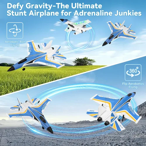 Miniatura 3 de 4DRC Avión RC G1 para adultos y niños, avión de combate RC Jet 2.4GHz 4 canales 6 ejes Gyro estabilizador RTF planeador avión juguetes de avión