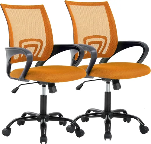Miniatura 20 de PayLessHere Silla de Oficina para Computadora Ergonómica Económica Silla de Escritorio Ajustable Cómoda de Respaldo Medio para Tareas con Ruedas