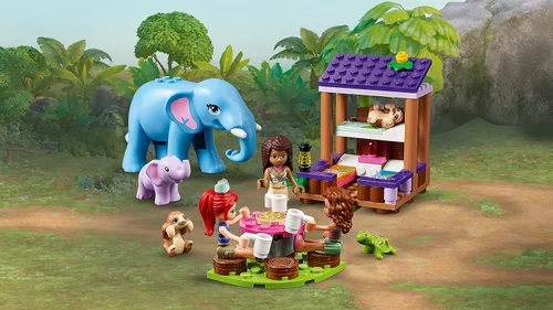 Miniatura 6 de LEGO Friends Jungle Rescue Base 41424 Juguete de construcción para niños, kit de rescate de animales que incluye una casa de árbol de la selva y 2