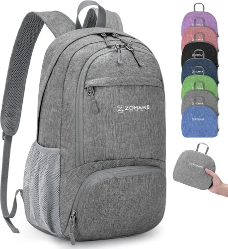 Miniatura 9 de ZOMAKE Mochila ultraligera plegable de 20L, mochilas plegables pequeñas resistentes al agua para senderismo, mochila de día colapsable para mujeres
