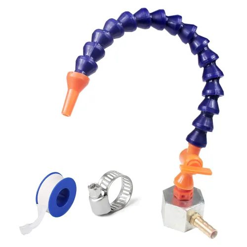 Uenede Base magnética con conector de púas + boquilla redonda de 1/4 pulgadas PT tubo de refrigerante de plástico con interruptor, manguera de