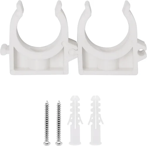 Miniatura 5 de Pinzas de tubo PEX de 1 pulgada, paquete de 20 perchas de tubo de 0.98 pulgadas (0.984 in), abrazaderas de tubo PEX, soporte de tubería de PVC