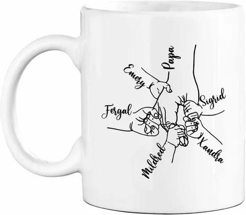 Miniatura 10 de Taza de café de cerámica personalizada para papá, taza de té blanca para feliz cumpleaños, taza de café para papá, taza de viaje con texto/foto