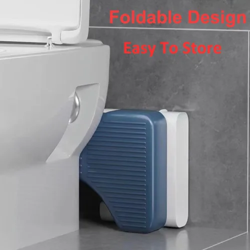 Miniatura 2 de Taburete de inodoro para adulto, taburete de excremento para baño de 7 pulgadas, antideslizante para baño, soporte de inodoro para pies, portátil